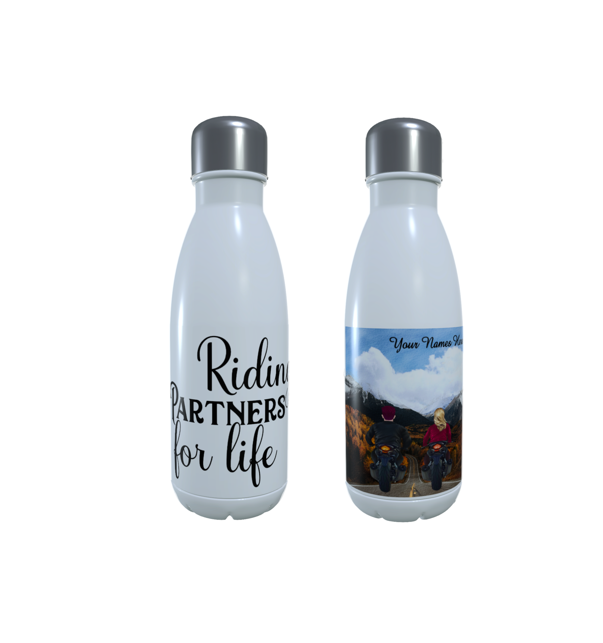 Couples Motorbike Water Bottle , Custom Motorbike Bottle